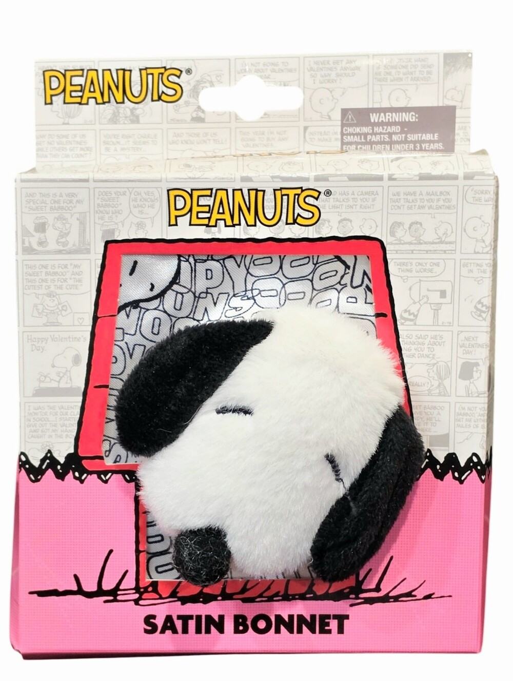 Peanuts Snoopy Comic Strip Satin Bonnet
